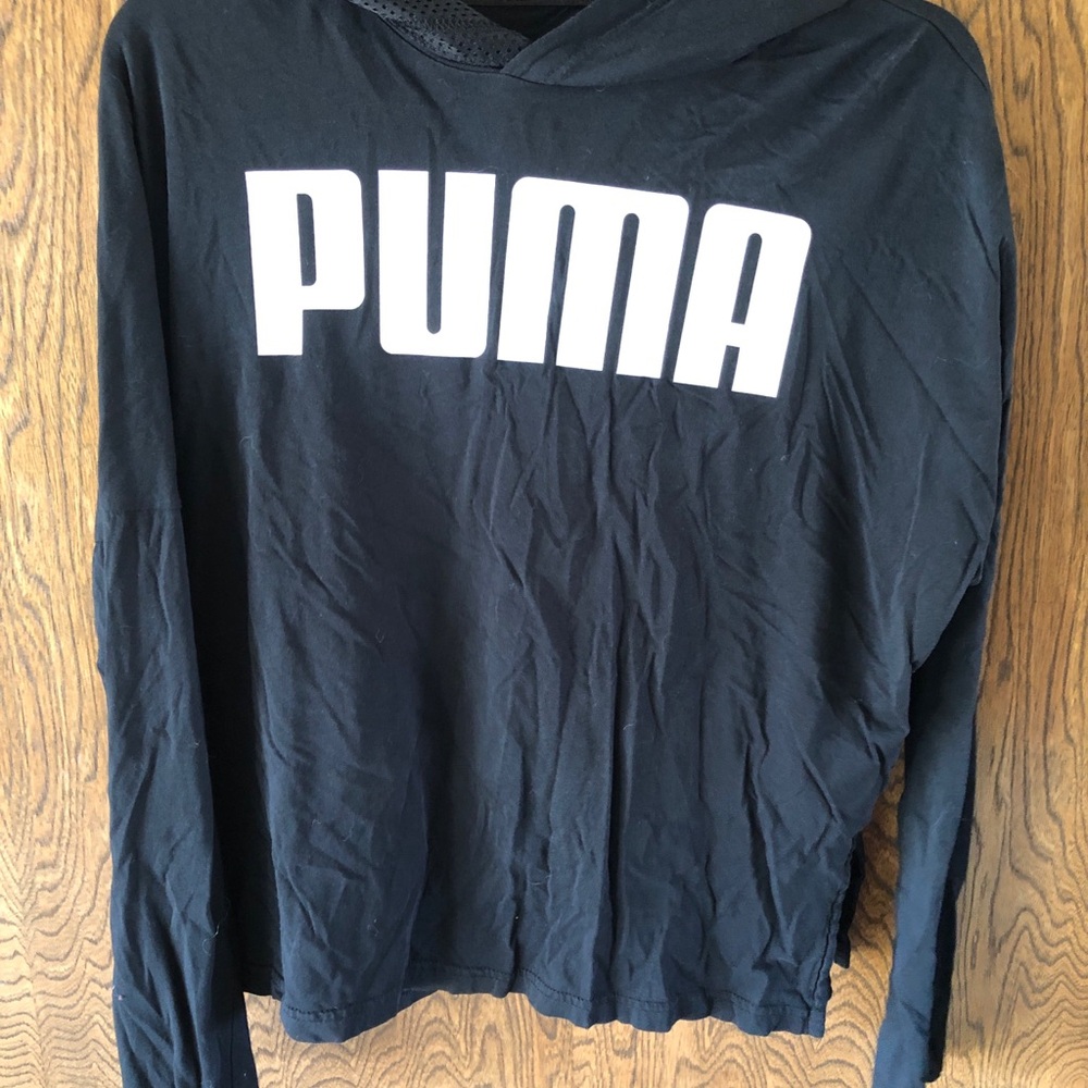 Puma Black Mesh Hoodie